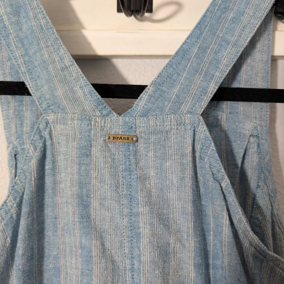 Prana Wayfarers striped hemp blend romper sz L - Picture 6 of 9